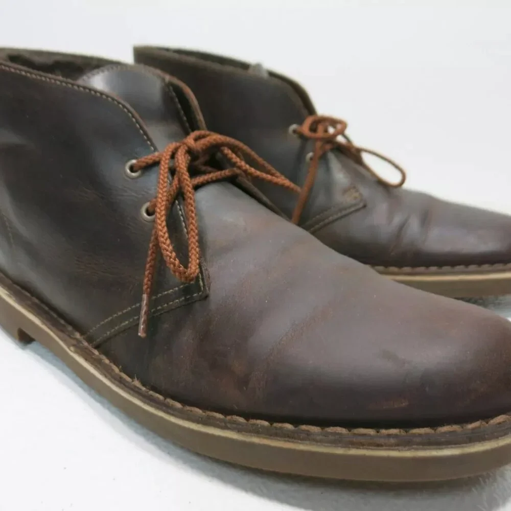 Clarks Collection Leather Chukka Boots Casual Dress Shoes Men's Footwear Sz 9